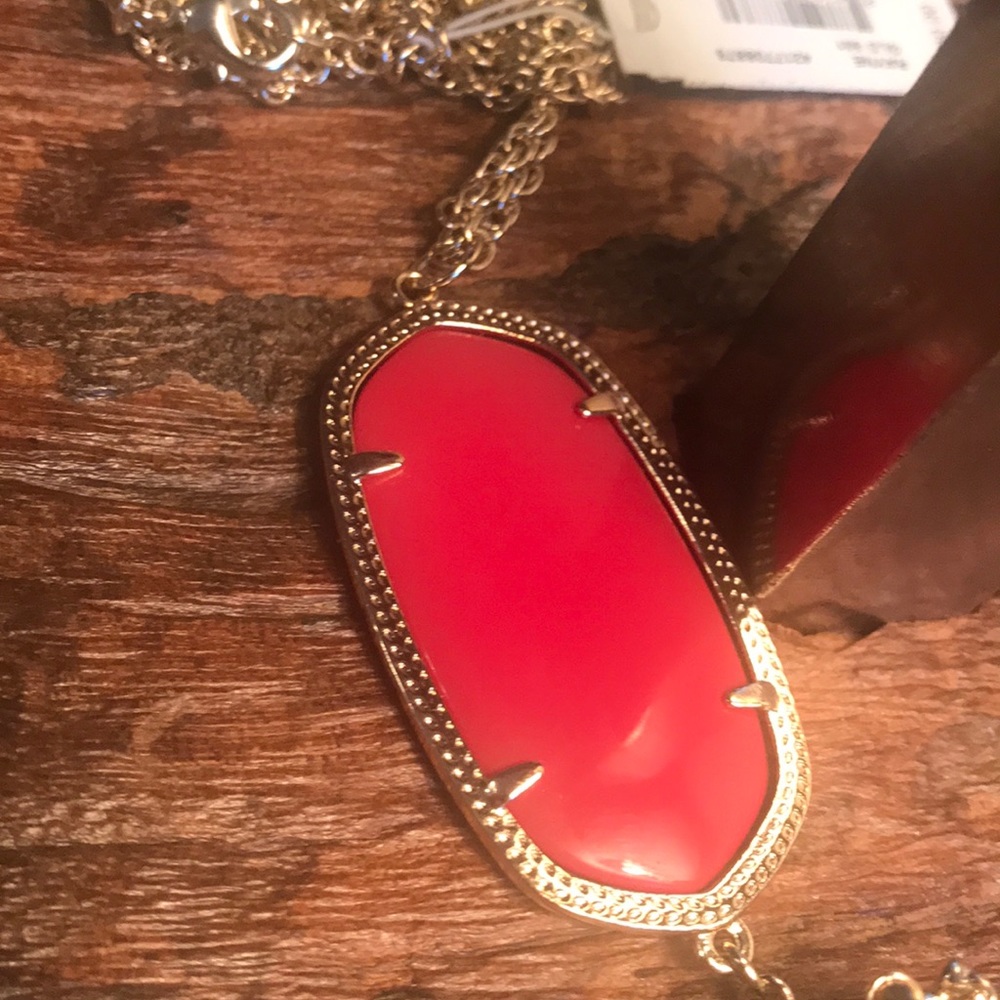 Retired Kendra Scott Rayne Necklace in Dark Red!! - Picture 2 of 5